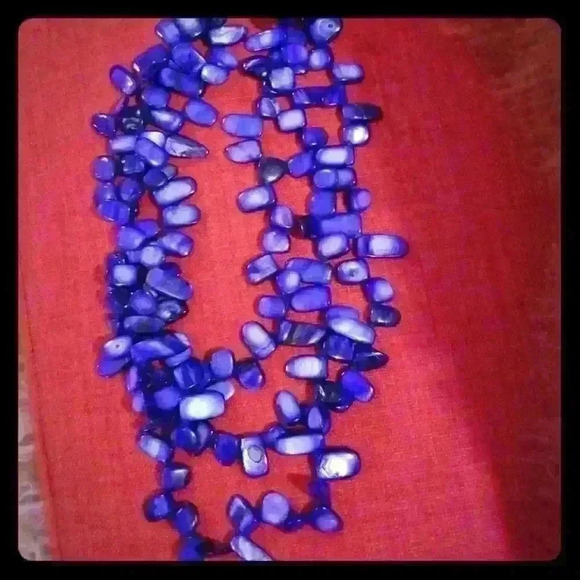 Beautiful Blue stone cascade necklace - Picture 1 of 1